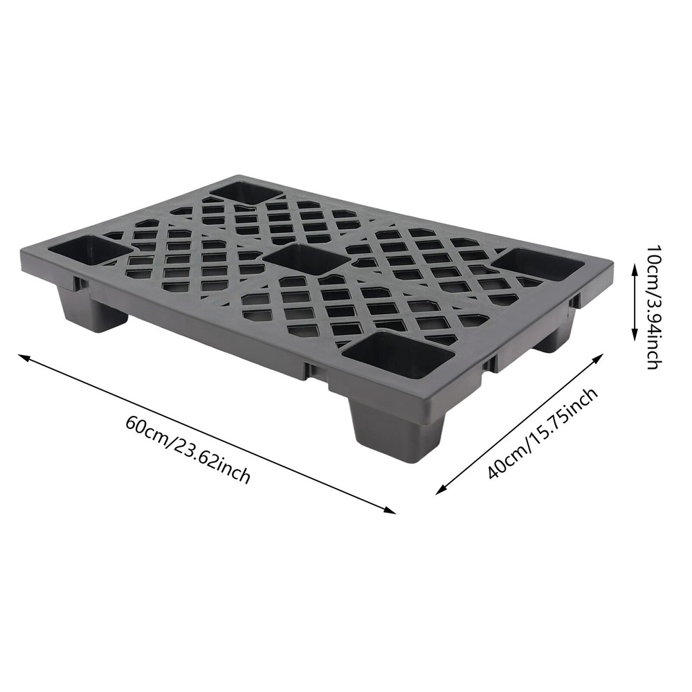 6-Pack Interlocking Plastic Pallets, Stackable, Anti-Slip, Heavy Duty