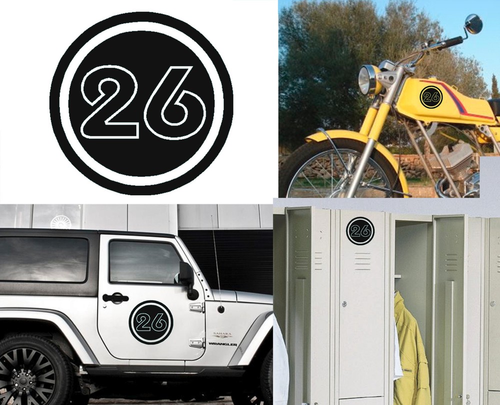 Number 26, Sticker Cut Vinyl Version v02