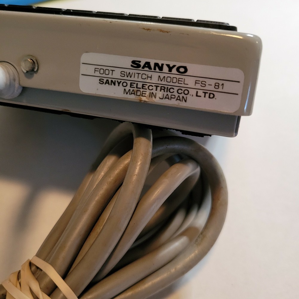 Sanyo Model FS-81 Single Button Transcriber Foot Control Pedal
