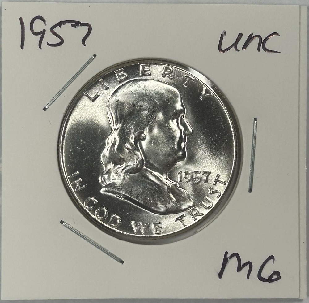 1957 Franklin Half Dollar Coin Uncirculated