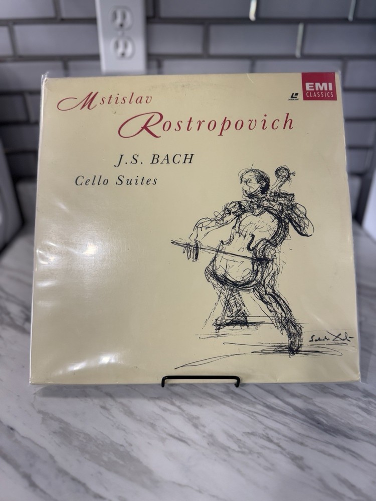 EMI Classics Mstislav Rostropovich Bach Cello Suites Laserdisc