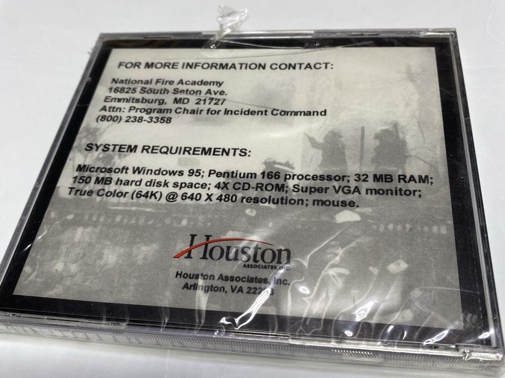 National Fire Academy Incident Command System Tutorial Cd-rom New Sealed.