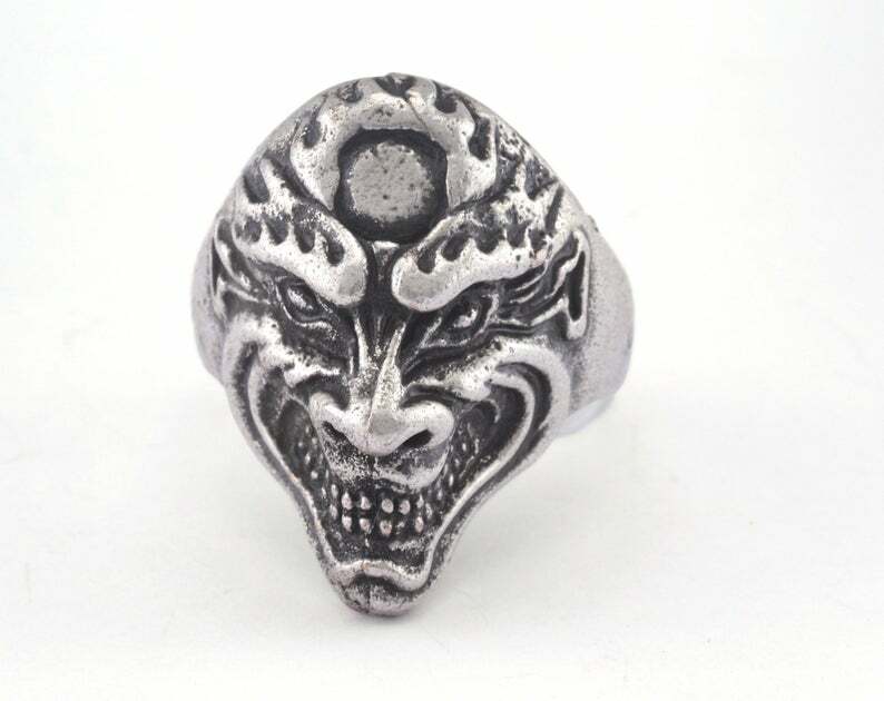 Devil Adjustable Ring (Color Options) Brass 20mm 10.5US innsize Adjustable  2869
