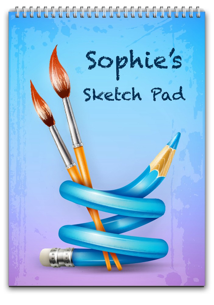A4 PERSONALISED SKETCH BOOK /PERSONALISED DRAWING PAD/A4 NOTEBOOK/ NOTE PAD A4