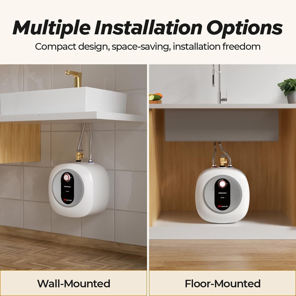 2.5 Gallon Mini-Tank Water Heater Electric Under Sink Hot Water Heater 110V