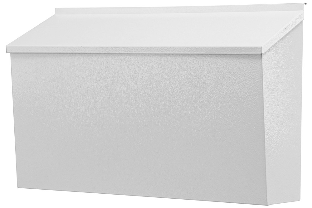 KYODOLED Wall-Mount Mailbox, Large Capacity Mail Box, Galvanized Steel White