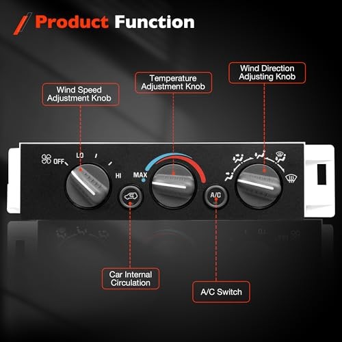 599-007 Climate Control Module A/C Heater Without Rear Window Defogger Switch
