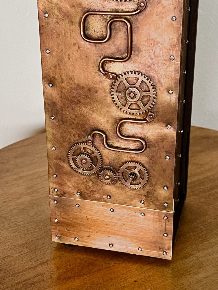 steampunk desk clock
