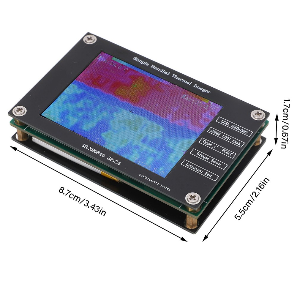 Thermal Imager Infrared Camera Digital Handheld Portable 2.8in LCD Screen