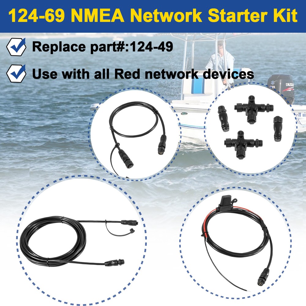 Replace for 124-69 NMEA Network Starter Kit,for NMEA 2000 Node Terminators