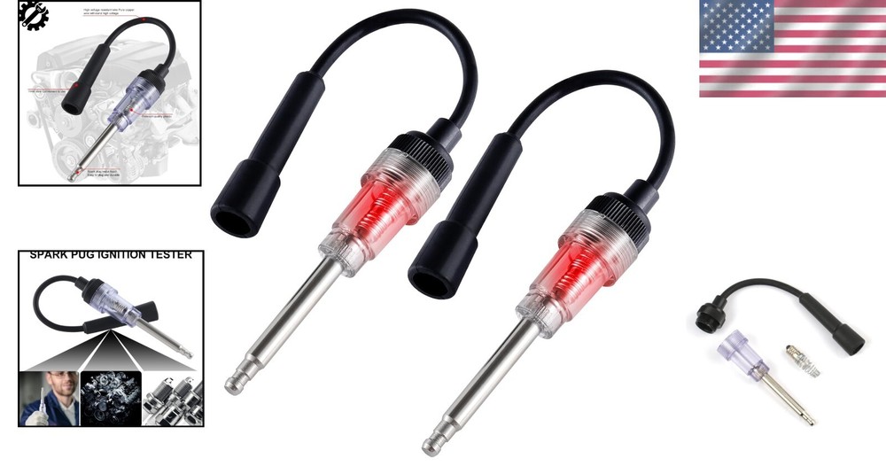 Lightweight Spark Plug Tester - Durable Engine Verification Tool for Mechanics