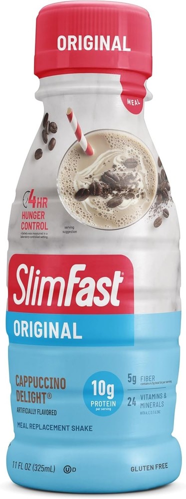 SlimFast Meal Replacement Shake, Original Cappuccino Delight,