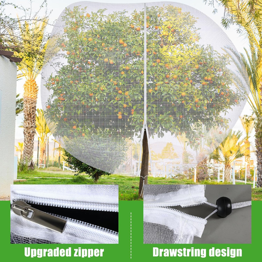 12 X 12 Ft Large Fruit Tree Netting for Protecting Fruit from Squirrels Birds Bu