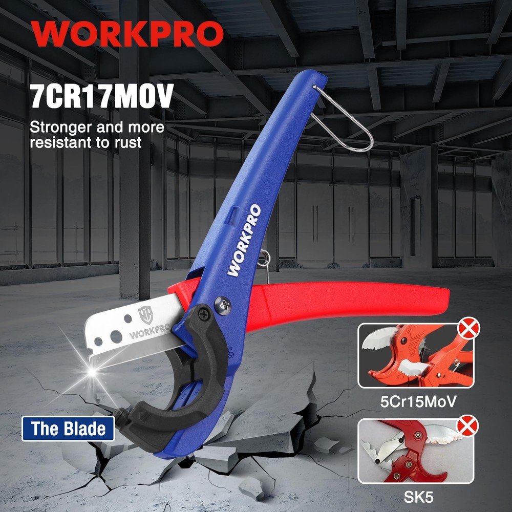 WORKPRO PEX Cutter, Hose Cutter with 1/8"-1-5/8" Cutting Capacity, specific...