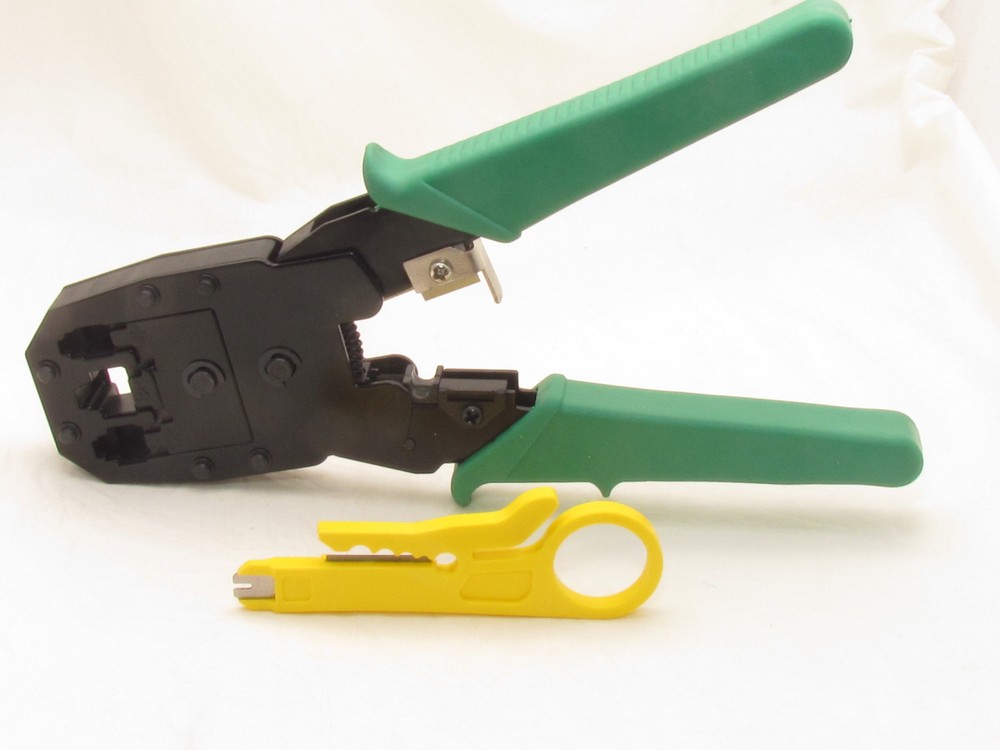 Cable Tester Crimper RJ45 CAT5e 50pcs Pass Through Network Cable Connector Plug