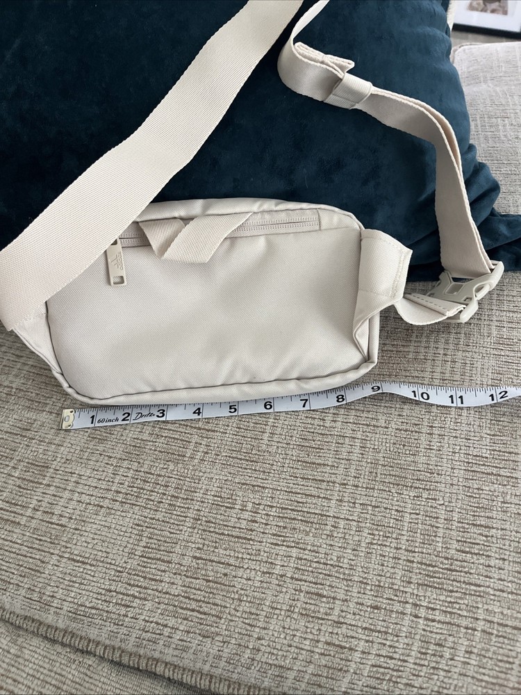 Adidas Cream Belt Bag with Adjustable Strap
