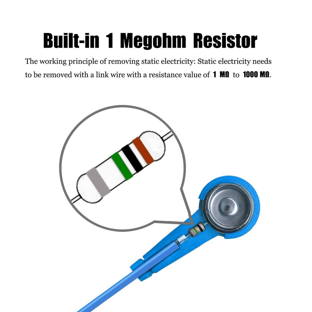 Blue Anti Static Wrist Strap grounding bracelet for electronics