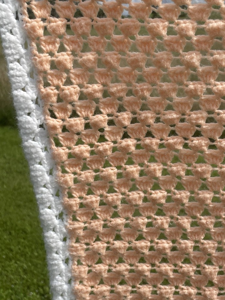 Small Handmade Crocheted Throw Or Cover