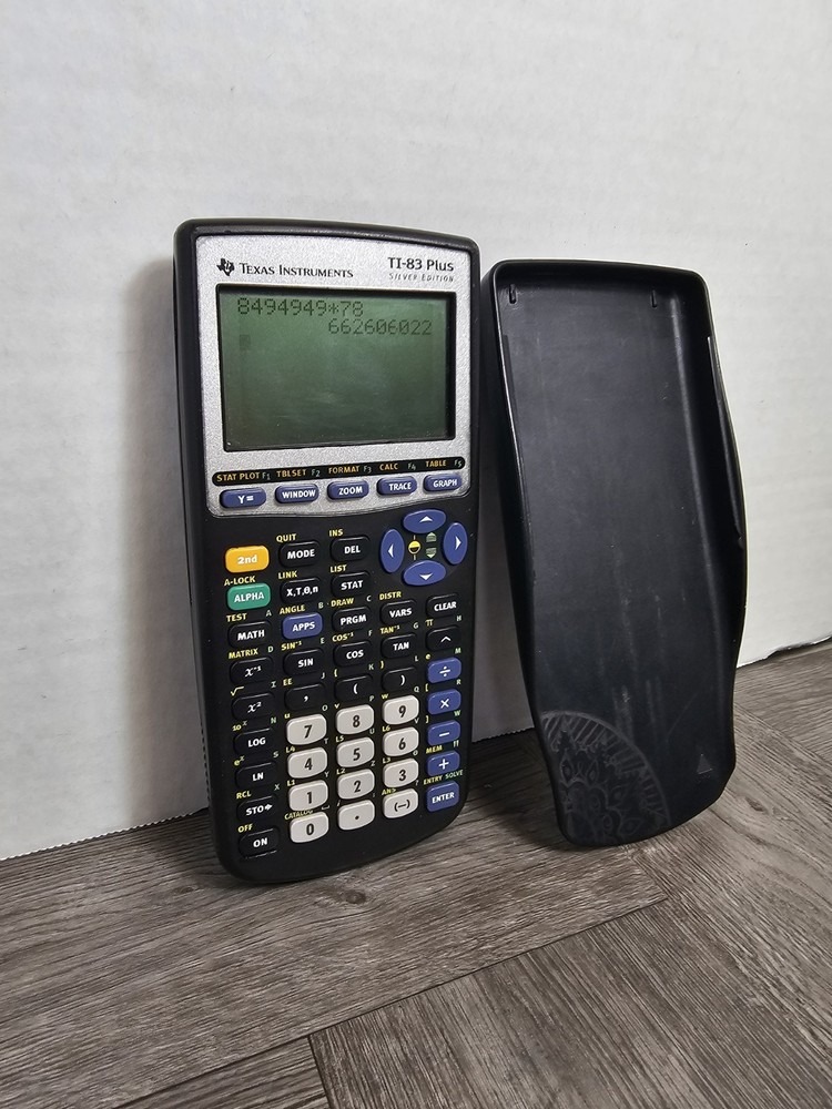 Texas Instruments TI-83 Plus Silver Edition Graphing Calculator TESTED Working