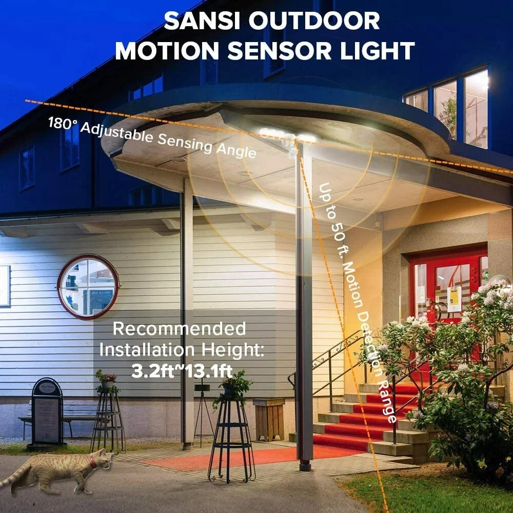 600W Motion Sensor LED Security Lights Outdoor Floodlight Wall Mount Wired Light
