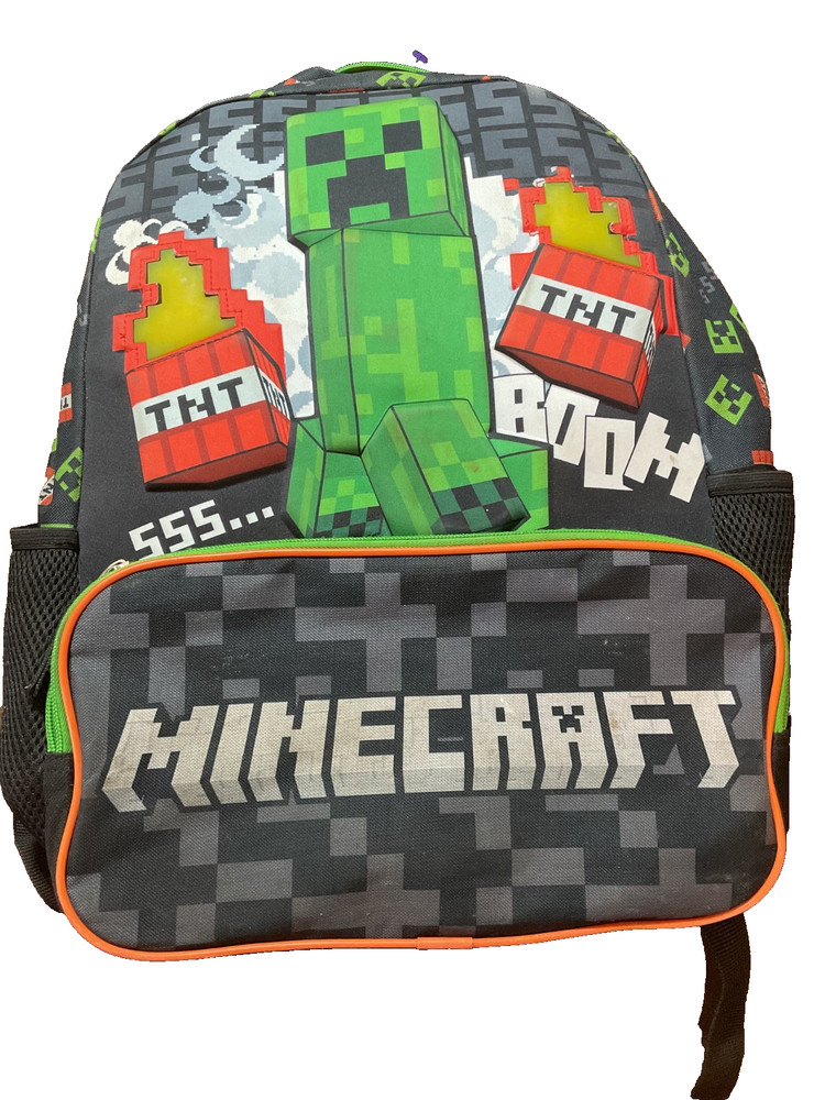 MINECRAFT Light Up TNT BACKPACK THE CREEPER 17"