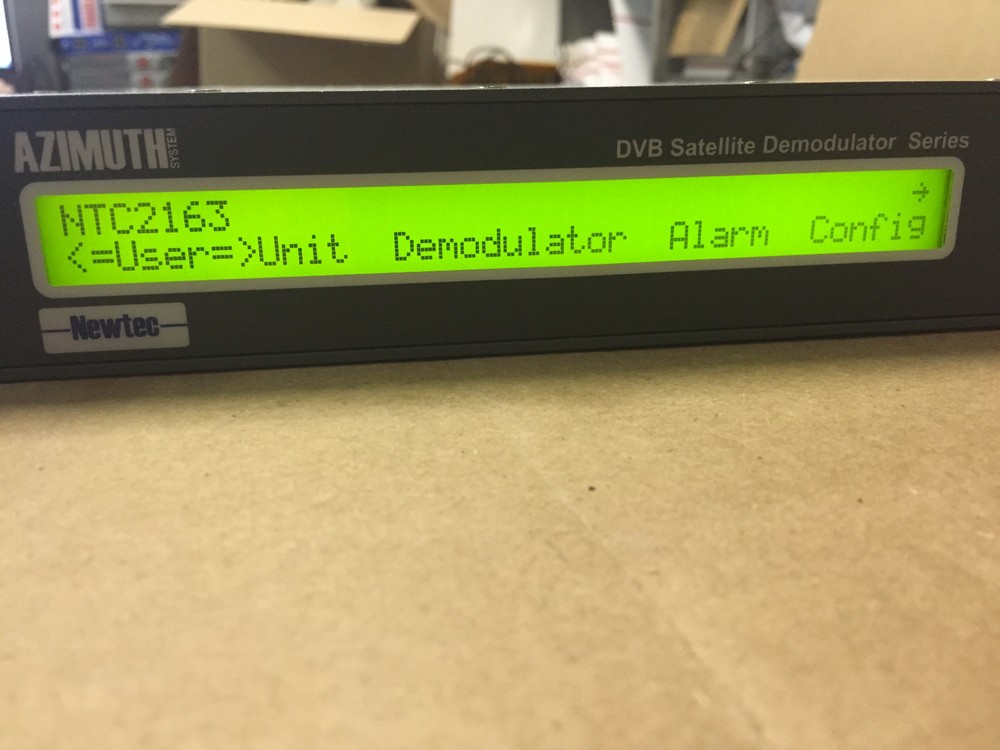 Newtec AZIMUTH Series NTC/2163 DVB Demodulator