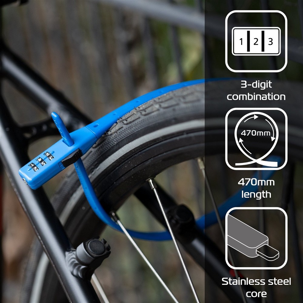 Oxford Products Combi Zip Lock Motorcycle Security Blue