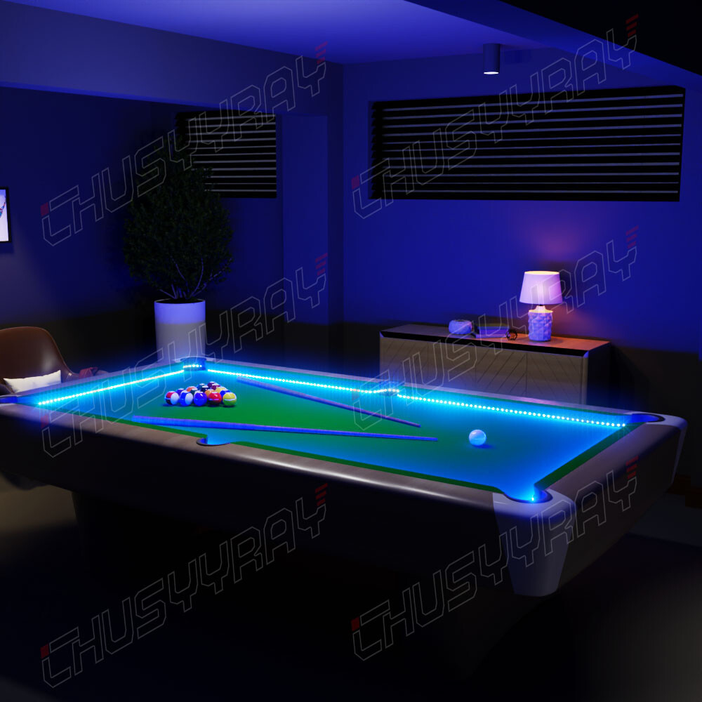 LED Pool & Billiard Table Lighting KIT - light your pool table Felt - BRIGHT