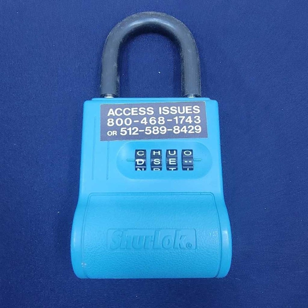 ShurLok Key Safe Lock Box Combination Access Blue