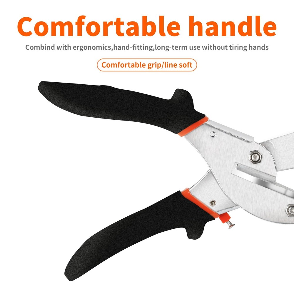 GARTOL Miter Shears, 45135 Degree Adjustable Angle Scissors, Quarter Round Cu...