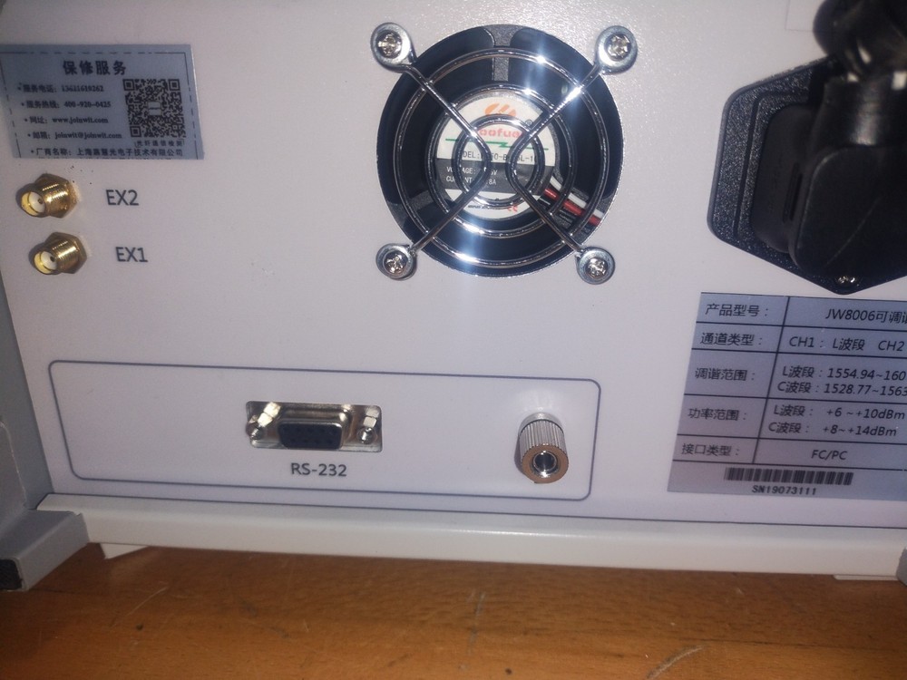 Tunable Laser Source. Joinwit JW8006 DUAL CHANNEL.