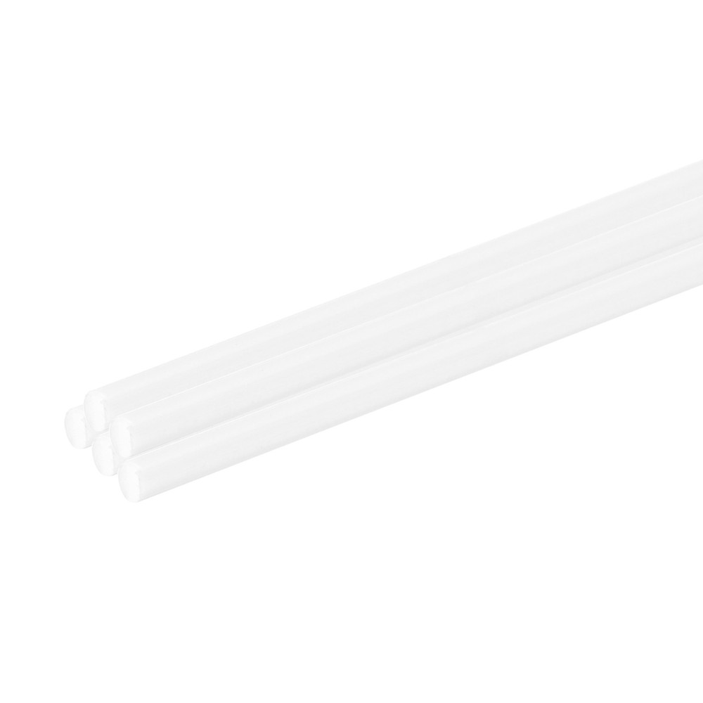 5 Pcs White Plastic Rods 2 x 250mm ABS Round Stick Round Solid Bar DIY Model