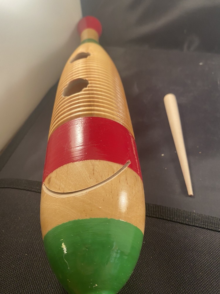 Cannon Fish Style Guiro With Scraper. New In Box.
