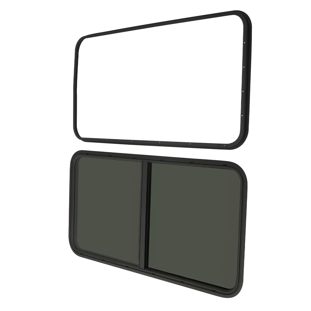 RV Window Horizontal Sliding Windows Multiple Wall Thicknesses Waterproof 24X20"