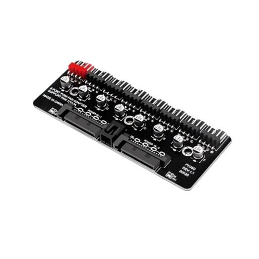 PH35D PWM Fan Hub 8CH Chassis Fan Speed Controller Desktop CPU SATA Interface