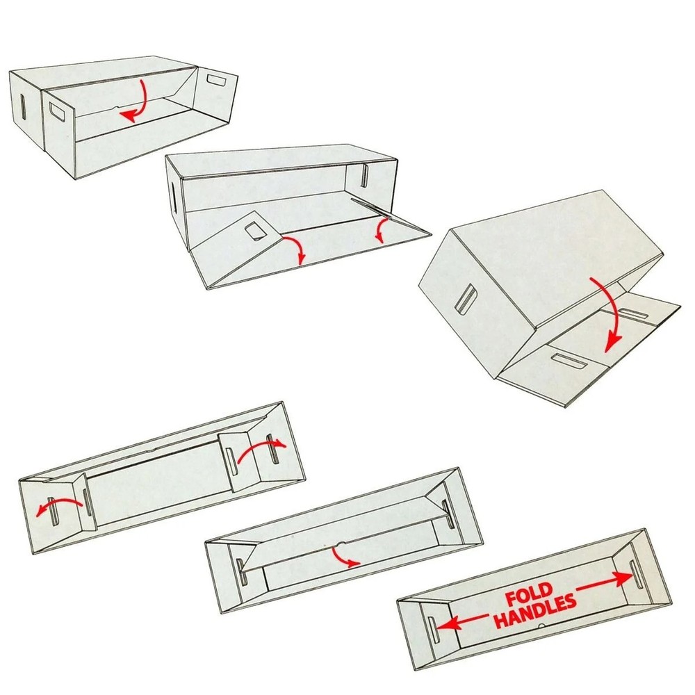 2 BCW Quality Long Comic Book Storage Boxes Thick & Stackable White Cardboard