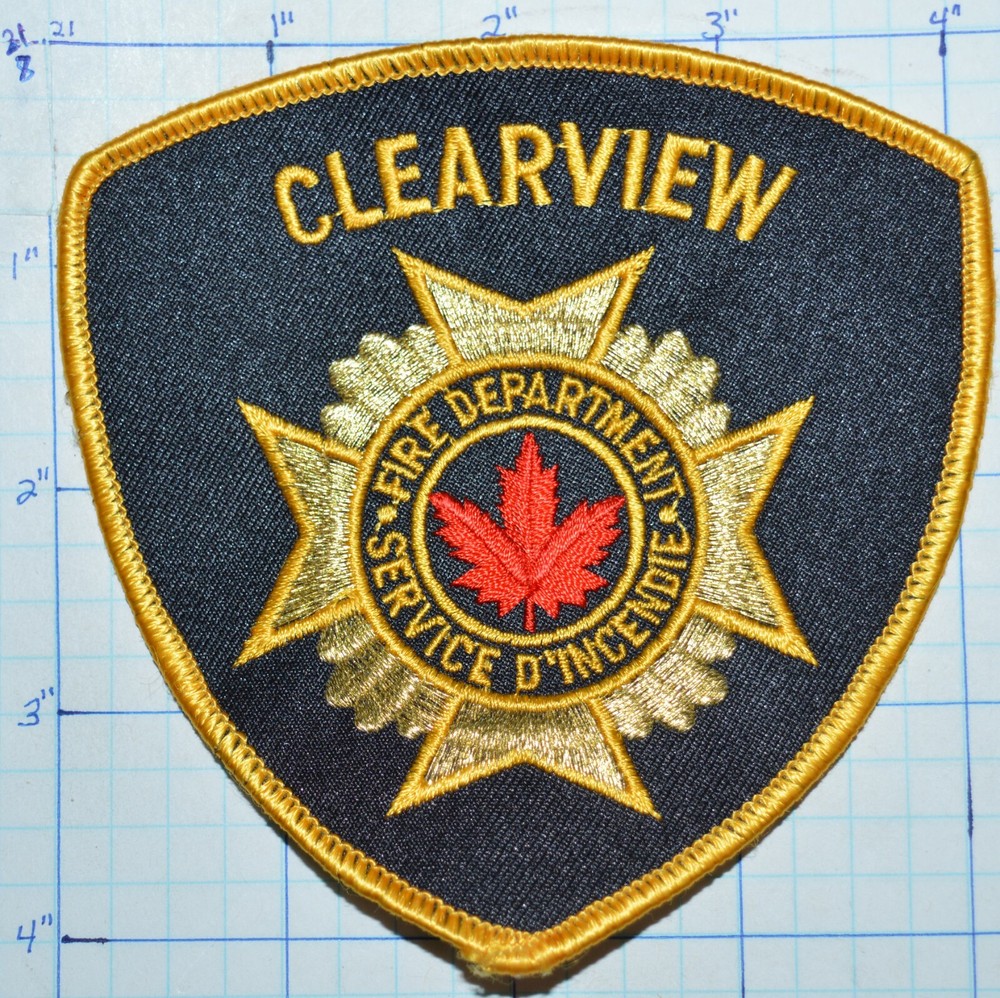 CANADA, CLEARVIEW FIRE DEPT SERVICE D'INCENDIE ONTARIO PATCH