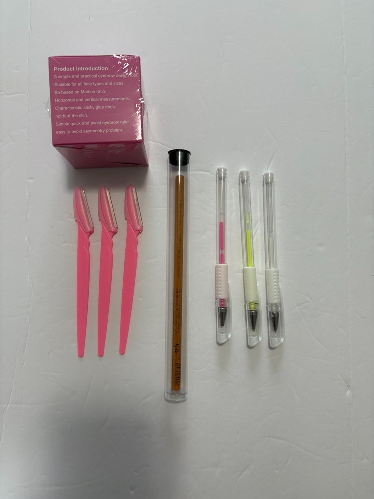 Guapa 8PCS Makeup Tools–Disposable Eyebrow Ruler Stickers Stencil for microbl...