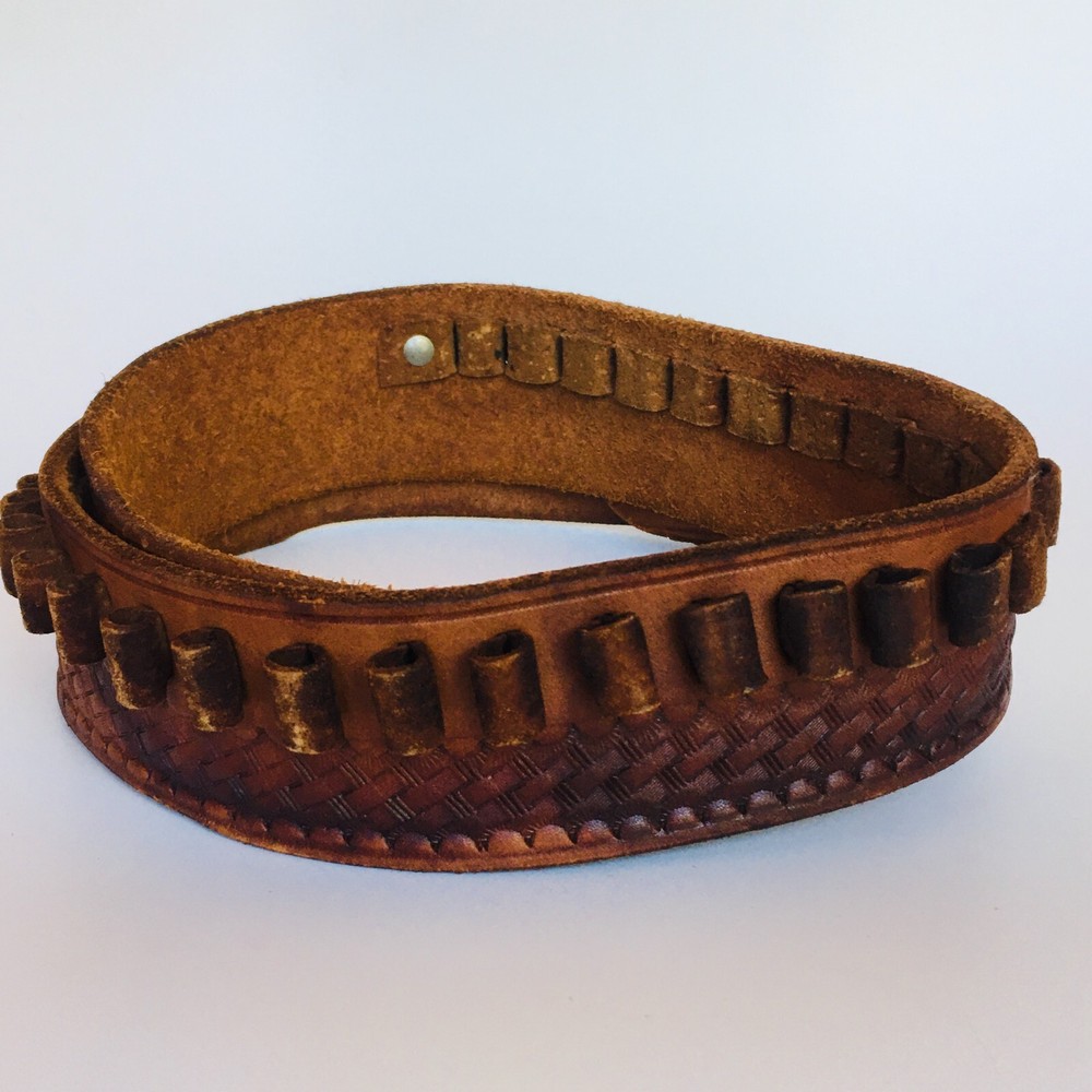 Handmade Leather Ammunition Ammo Belt Size 36
