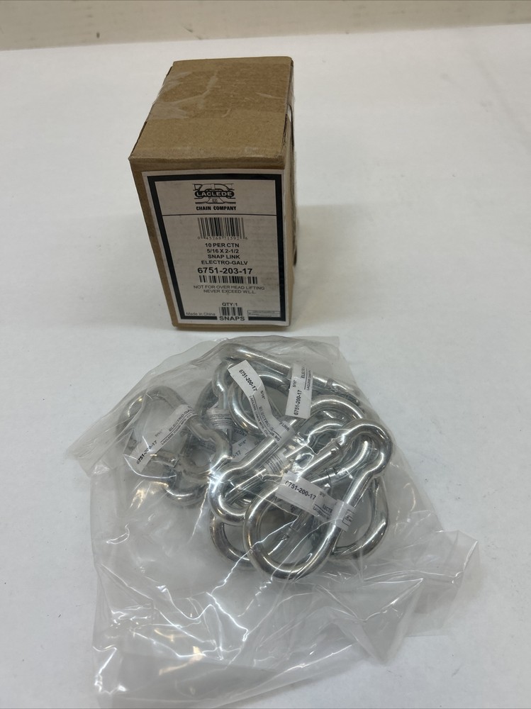 6751-203-17 5/16" Electro Galvanized Snap Link (10 Pack)