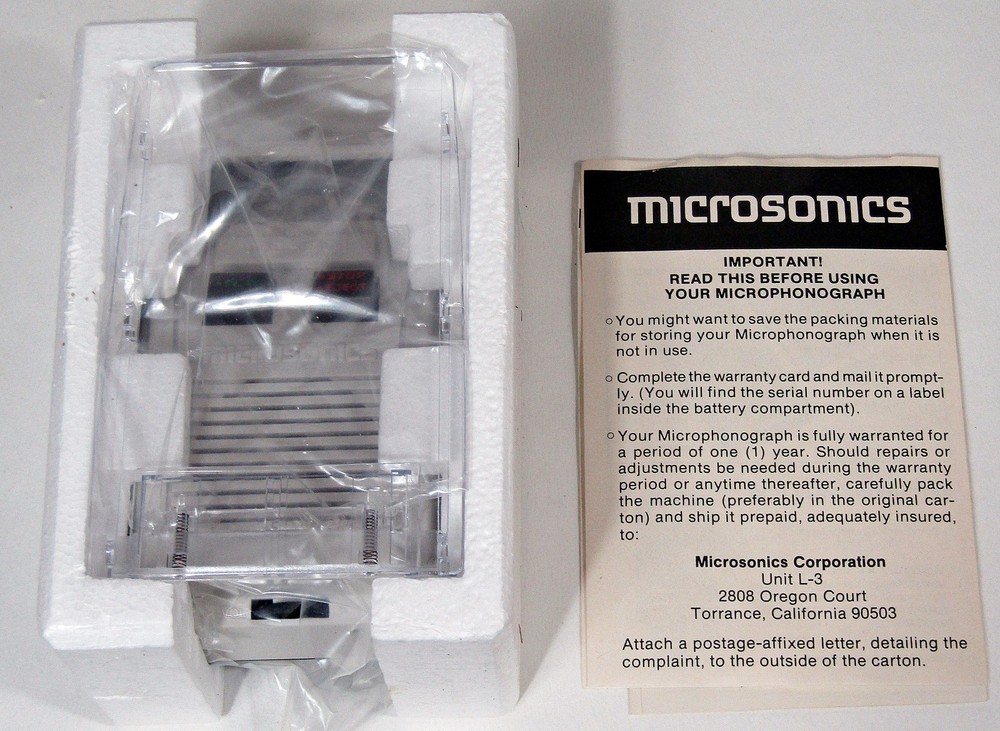 Microsonics MS-301 Mini Player Vintage Microphonograph