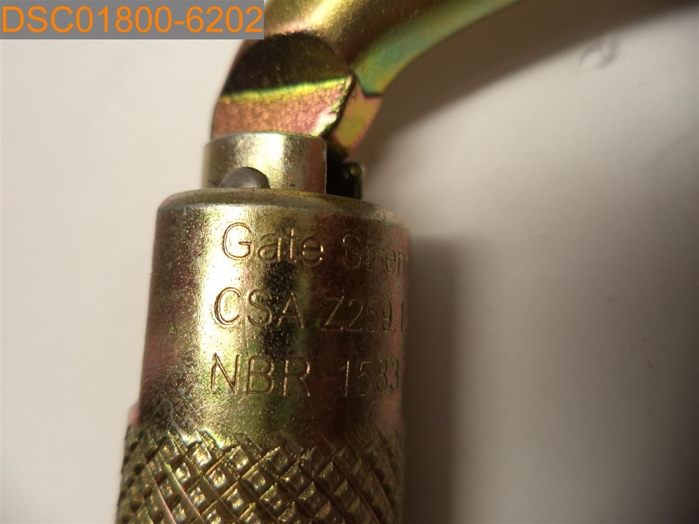 SALA Carabiner Class B EN362:2004/B Max User Cap 310lbs
