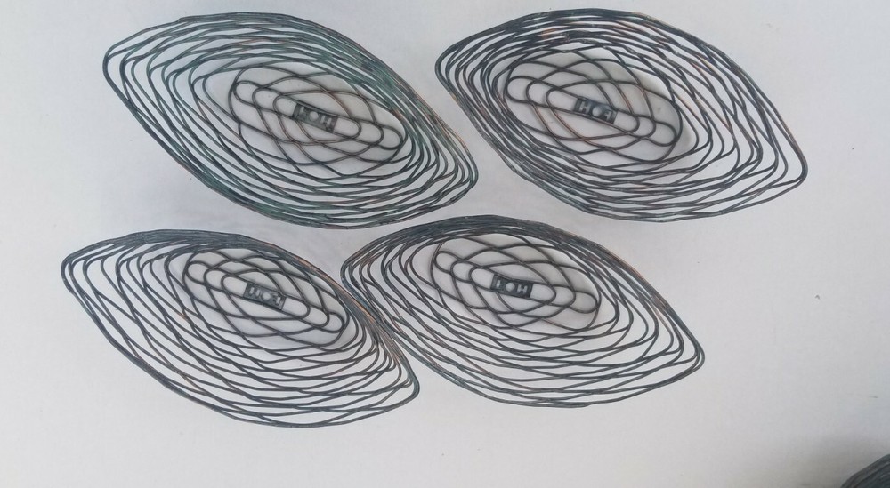 FOH Patina Wireware 11" Crescent Basket 4ct