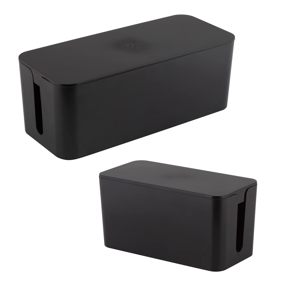 2 Pack Cable Organizer | Multi-sized | Storage with Lid | Chargers & Wires | ...