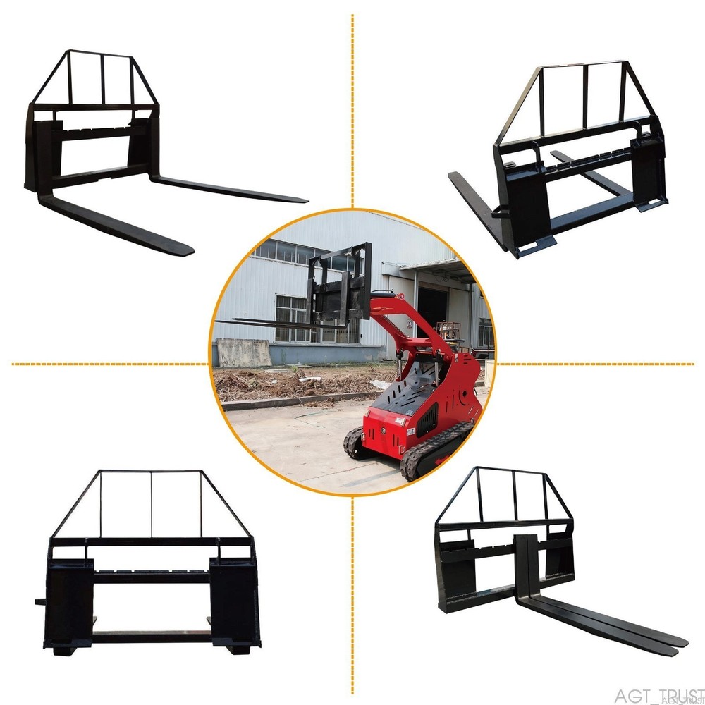 Agrotk 48in Pallet Fork Frame Attachment for Skid Steer Loader Accessories NEW