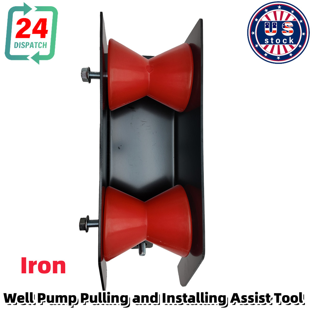1PCS Well Pump Pulling & Installing Assist Tool Kit Iron Pipe and Cable Rollers