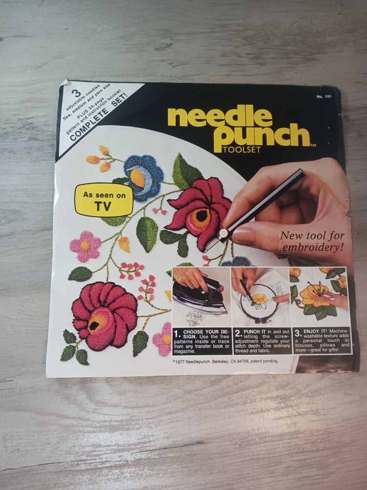 Vintage Needle Punch Kit With Thread