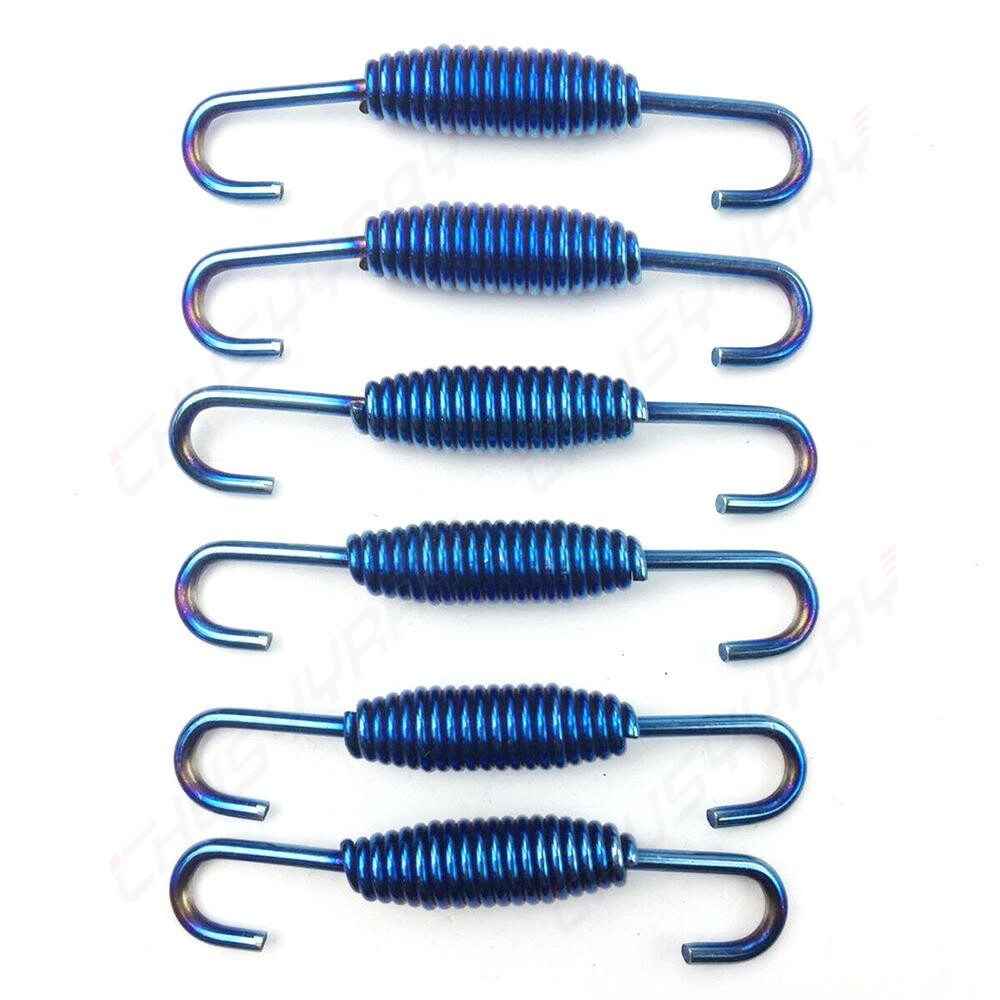 6pcs Universal Car Exhaust Pipe Spring Length 72mm / Width 12.5mm