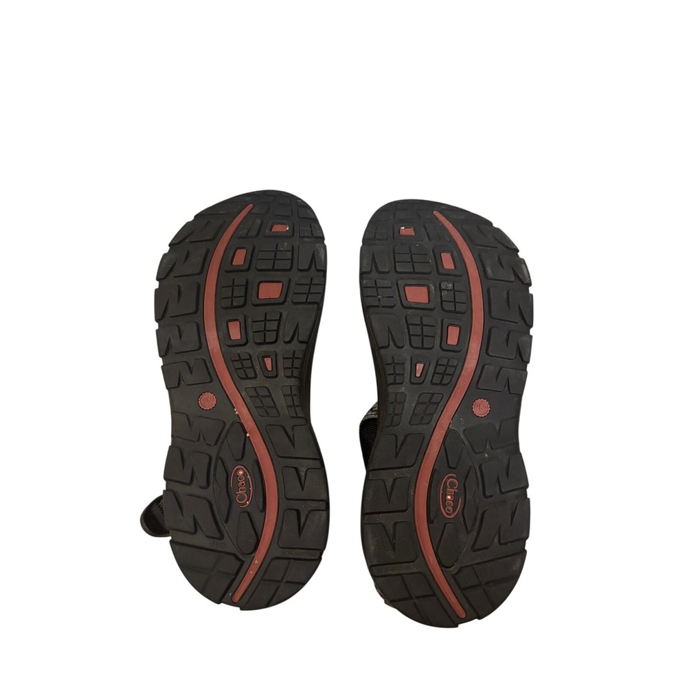 Chaco Sandals Mens 11 Black Gray Red Multi Z/Cloud 2 Toe Loop Geometric