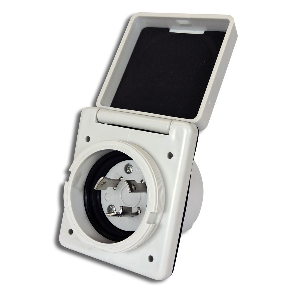 30 amp 125v Power Cord Twist Electrical Lock Boat RV Marine Inlet